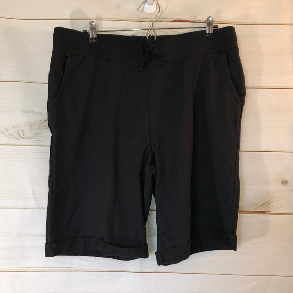 hanes women's french terry bermuda short